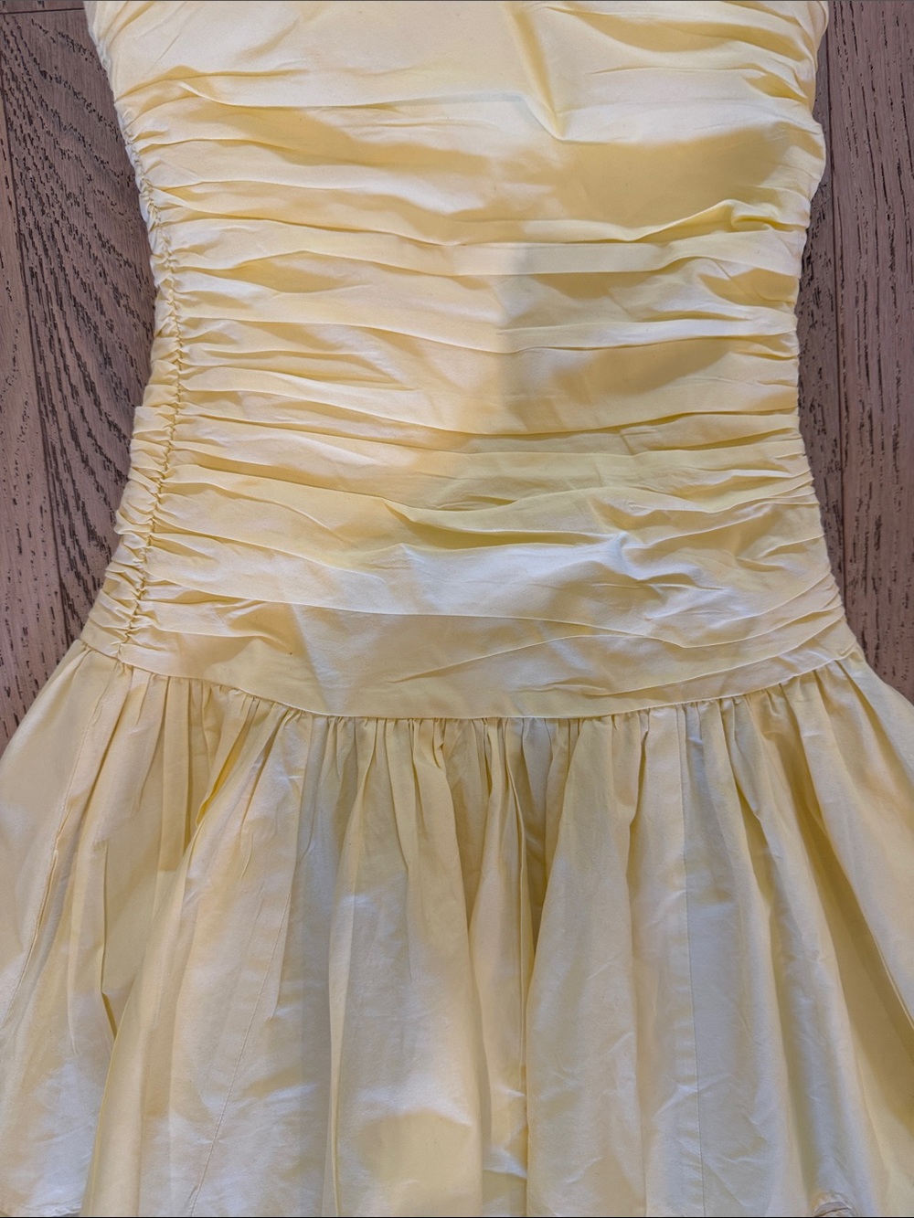 Lucy in the Sky Light Yellow Sundress for a teen with Tie Straps - Picture 3 of 4